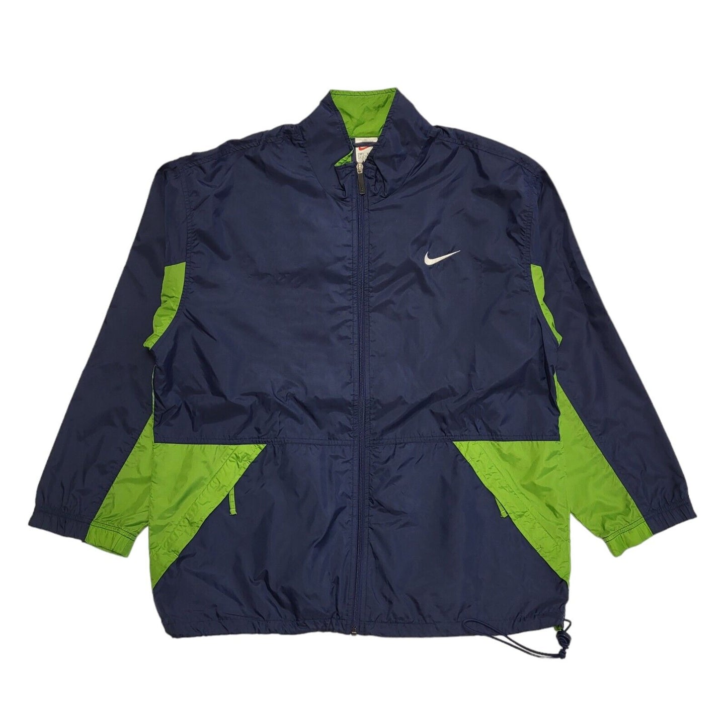 Nike 90s Vintage Navy Blue Green Tracksuit Top / Jacket Uk Men's Size Large