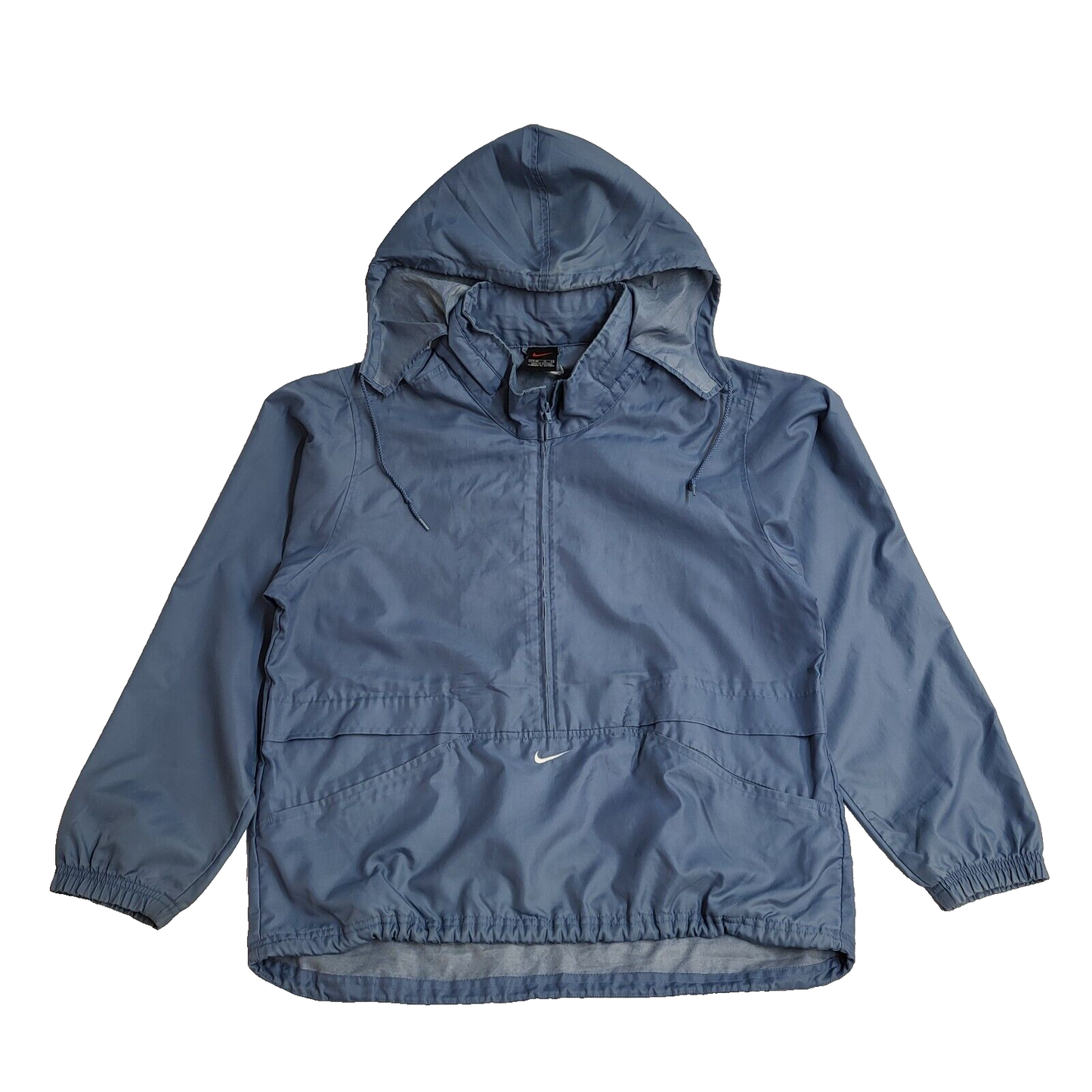 Nike Y2k Blue High Neck Sports Hooded Jacket UK Women's Size Medium