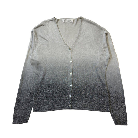 Fornari 90s Vintage Grey Sparkly Button-Up Cardigan Women's Size M/L