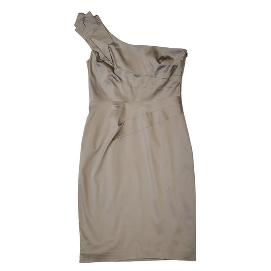 Jane Norman Vintage 90s Grey One Shoulder Dress Uk Women's Size 14