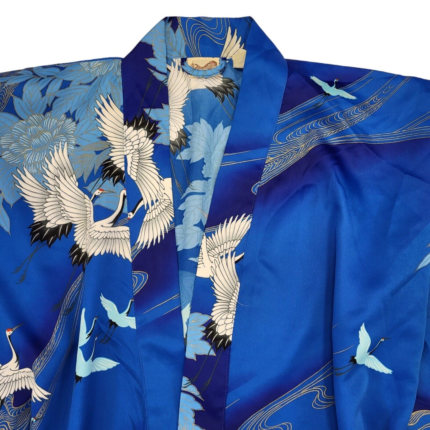 90s Vintage Crane Satin Dressing Gown Womens UK L