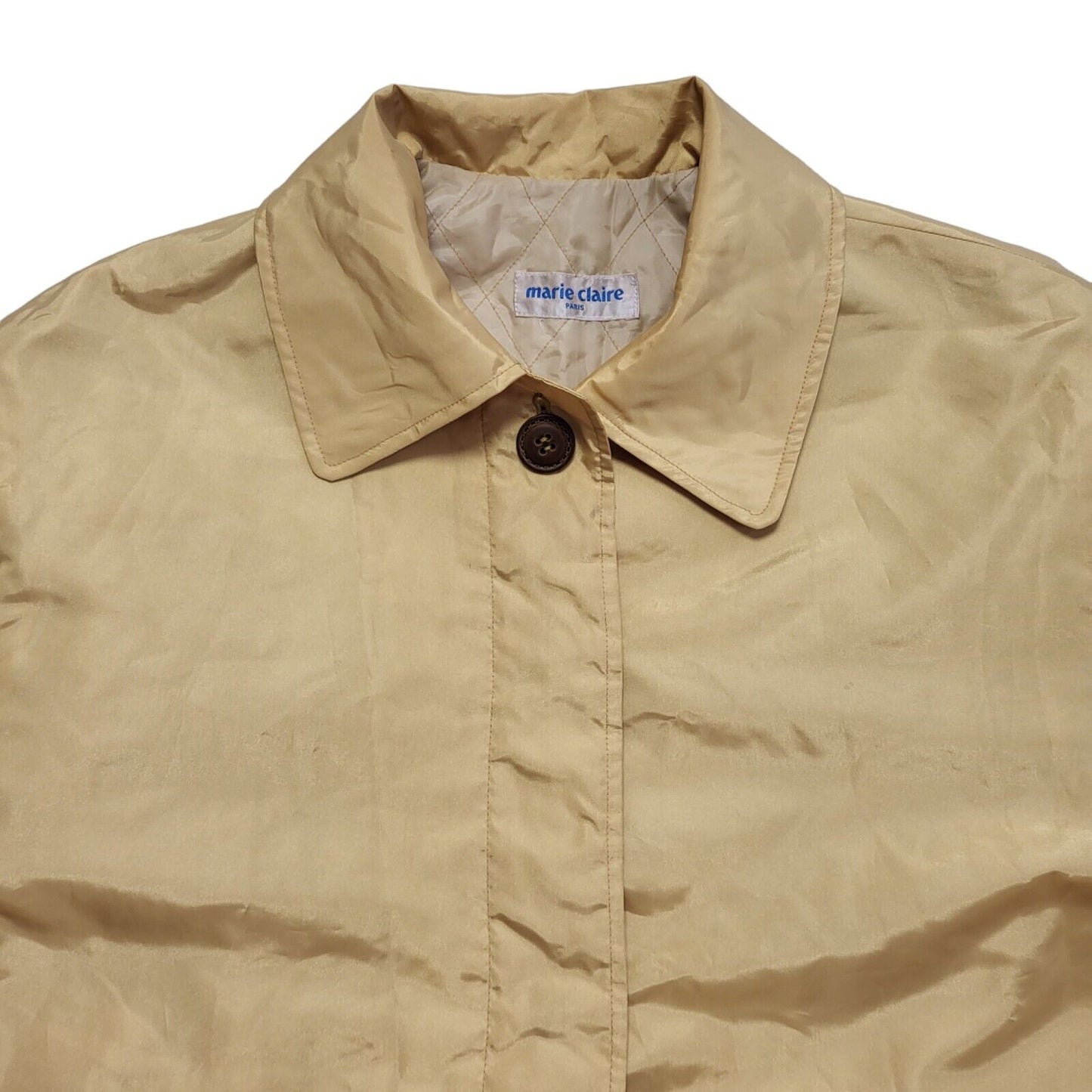 Marie Claire Yellow 80s Vintage Button Jacket Uk Women's Size 16