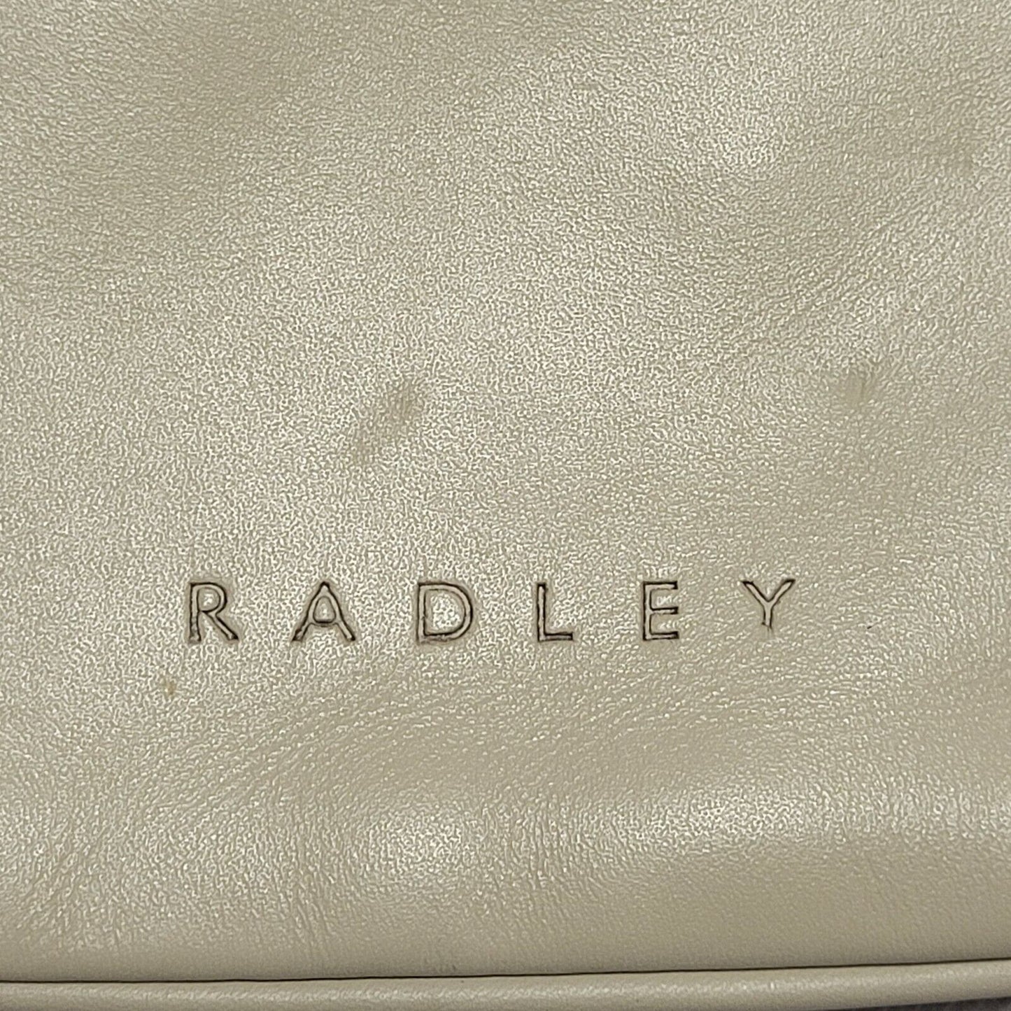 Radley Beige Leather Small Shoulder Hand Bag Uk Women's Size  7" x 4"
