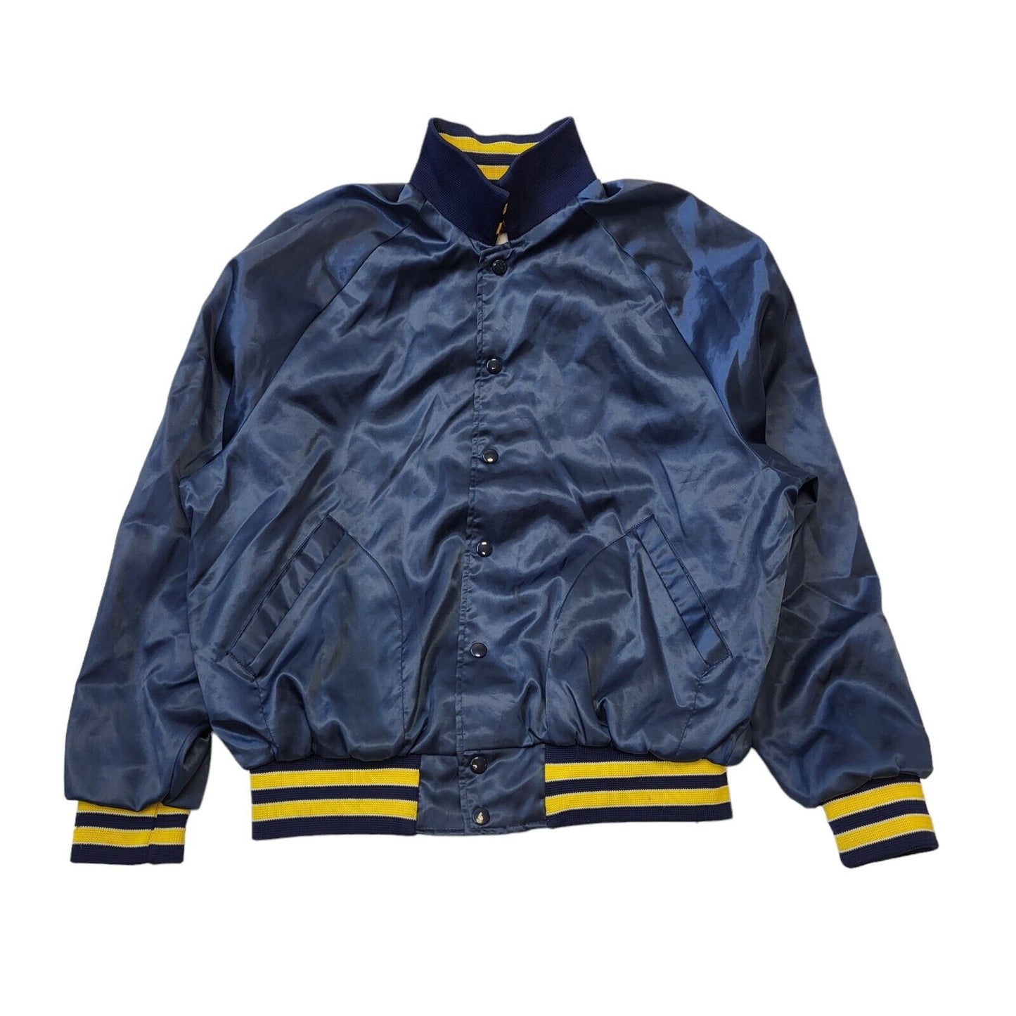 Aristo Jac Vintage 90s Navy Snap Fasten Bomber Jacket Men's Size Large
