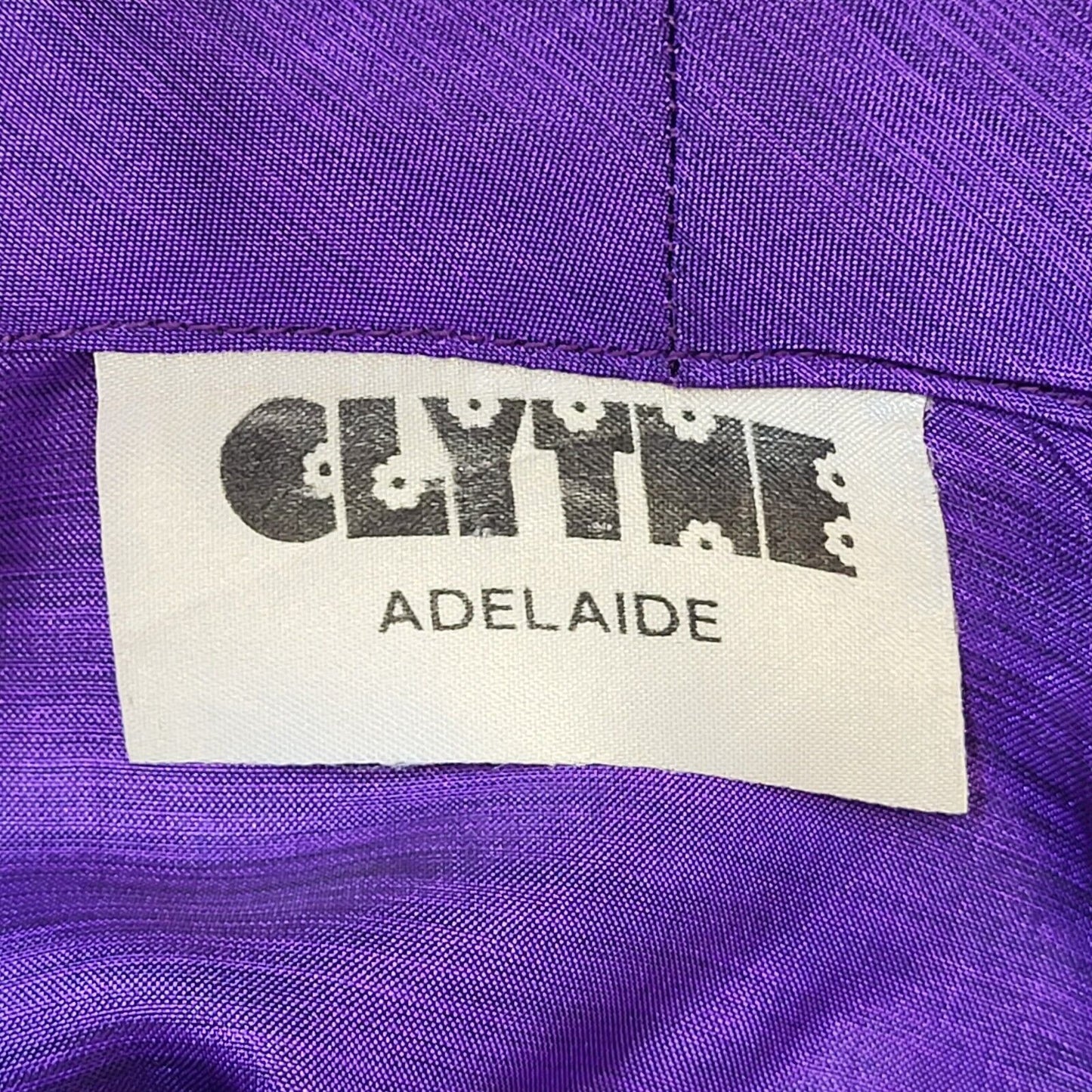 Clythe Adelaide 80s Vintage Purple Button-Up Blouse Women's 10