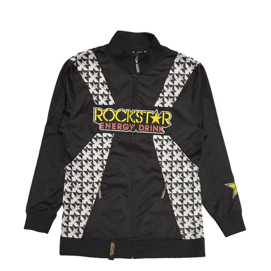 Rockstar Vintage 90's Energy Drink Black & White Full Zip Jacket Men's UK Size L