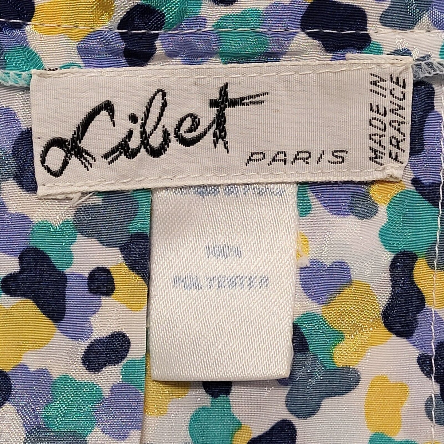 Lilet Paris Vintage 80's Multicoloured Retro Button Front Skirt Womens UK 12