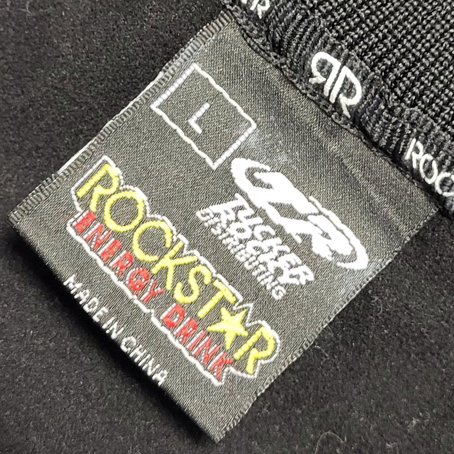 Rockstar Vintage 90's Energy Drink Black & White Full Zip Jacket Men's UK Size L