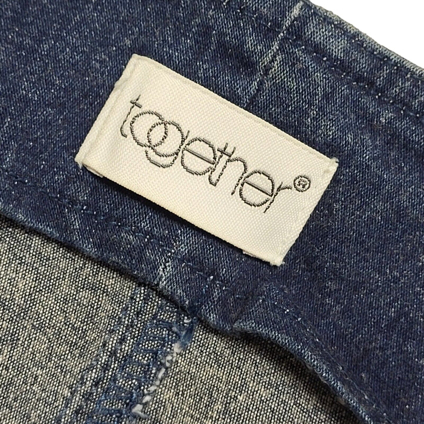 Together Vintage 90's Blue Full Zip Denim Dress Womens UK 10