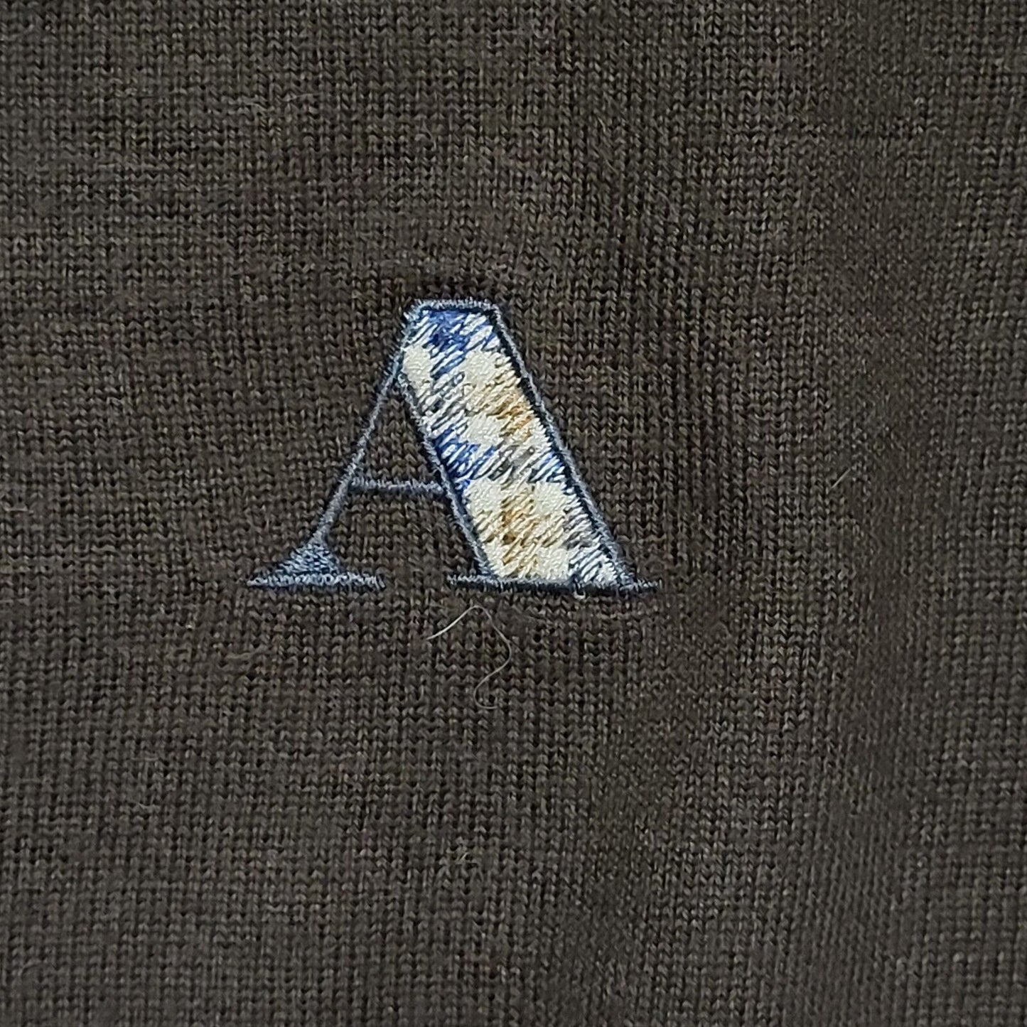 Aquascutum Brown Y2k Wool Blend Jumper Uk Men's Size Small