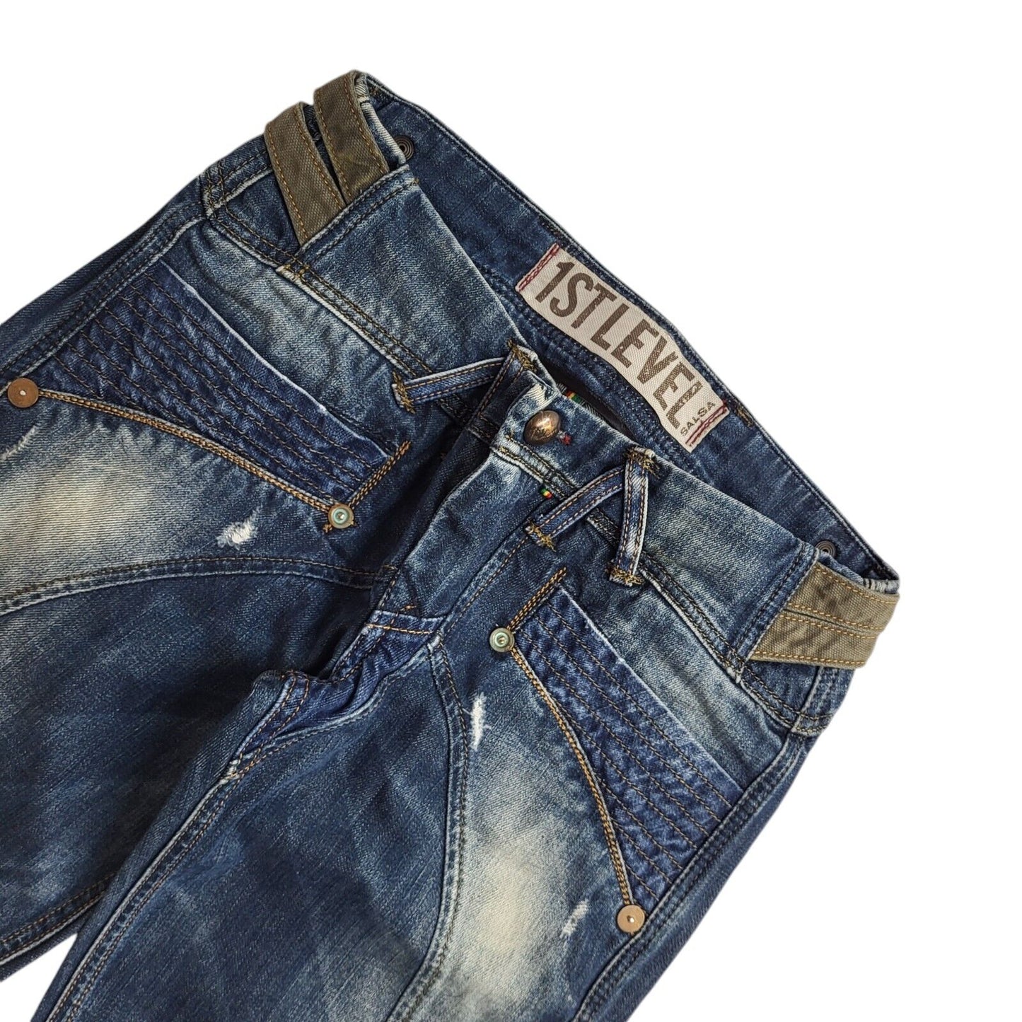 1St Level 90s Blue Straight Leg Denim Jeans Uk Men's Size S W30 L34