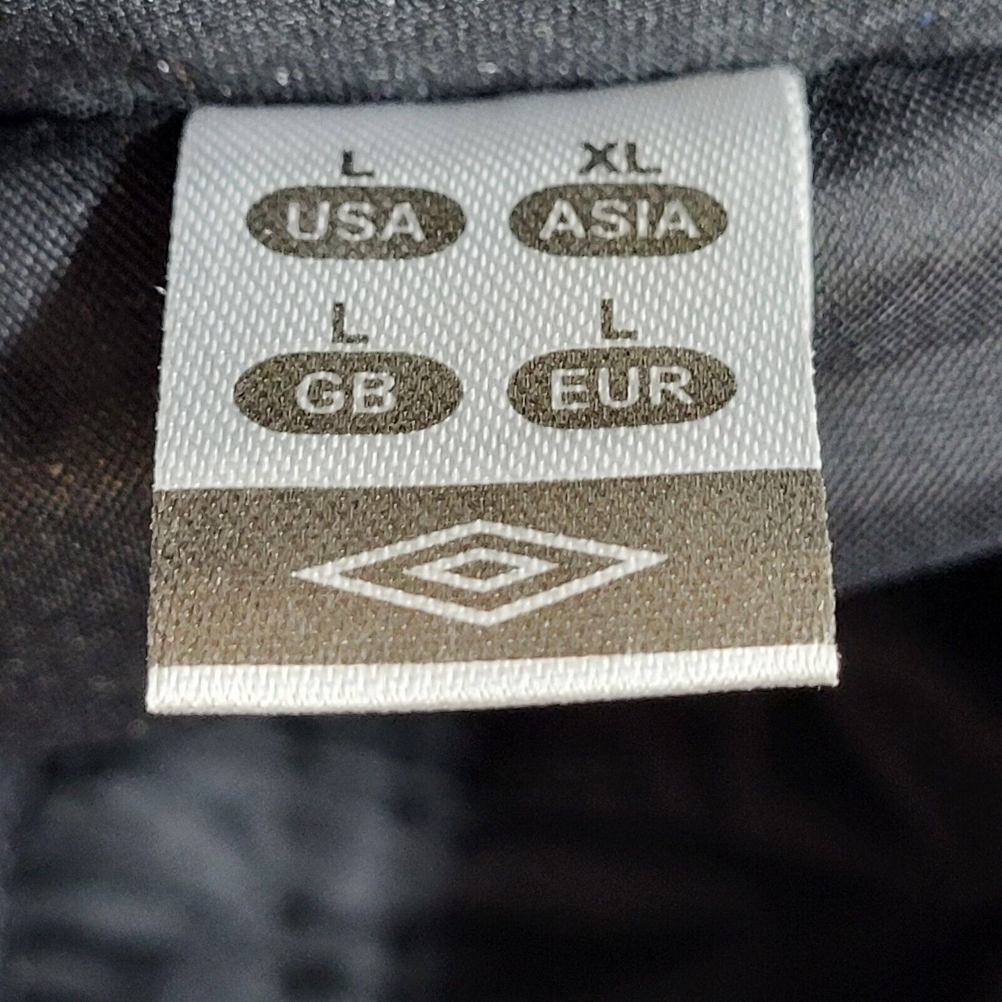 Umbro Y2k Black Zipped Over-sized Sports Jacket Uk Men's Size Large