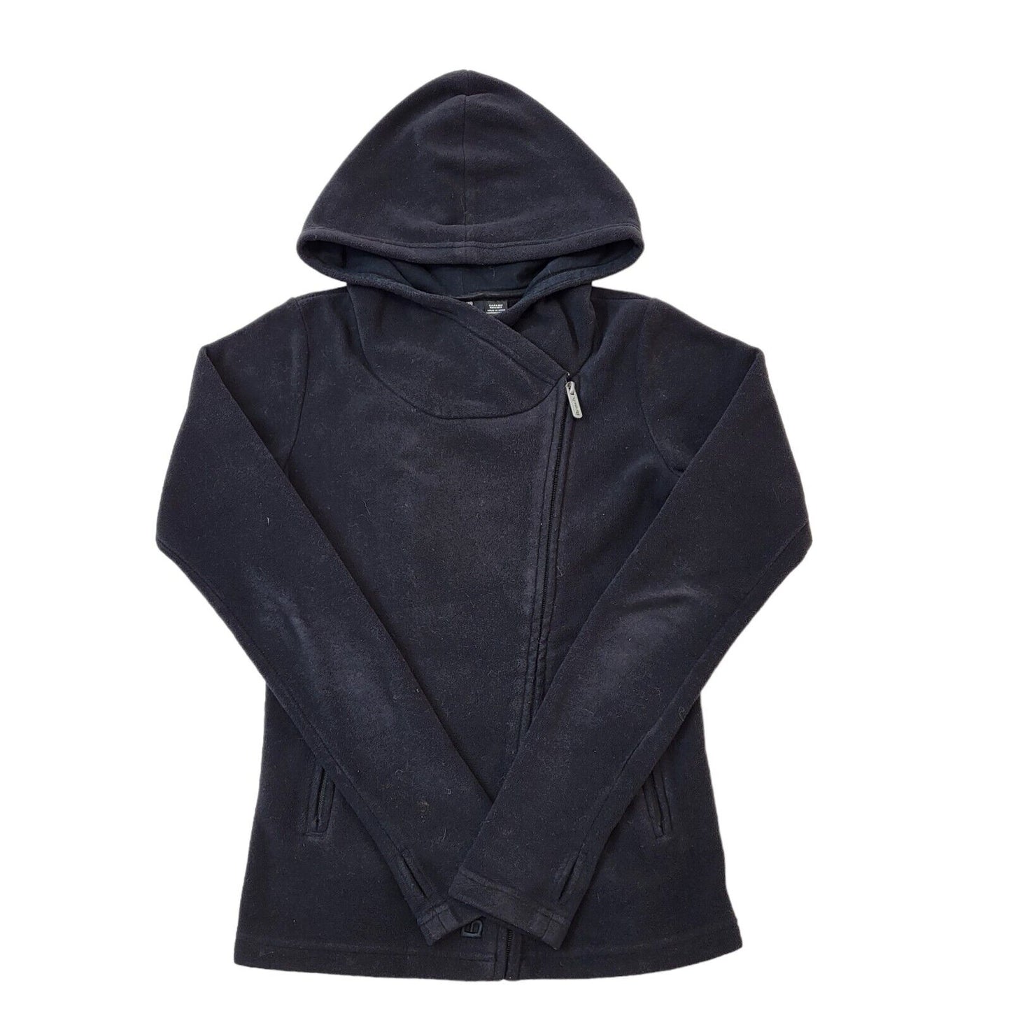 Bench Y2K Vintage Black Hooded Zip Up Fleece Women's Size XS