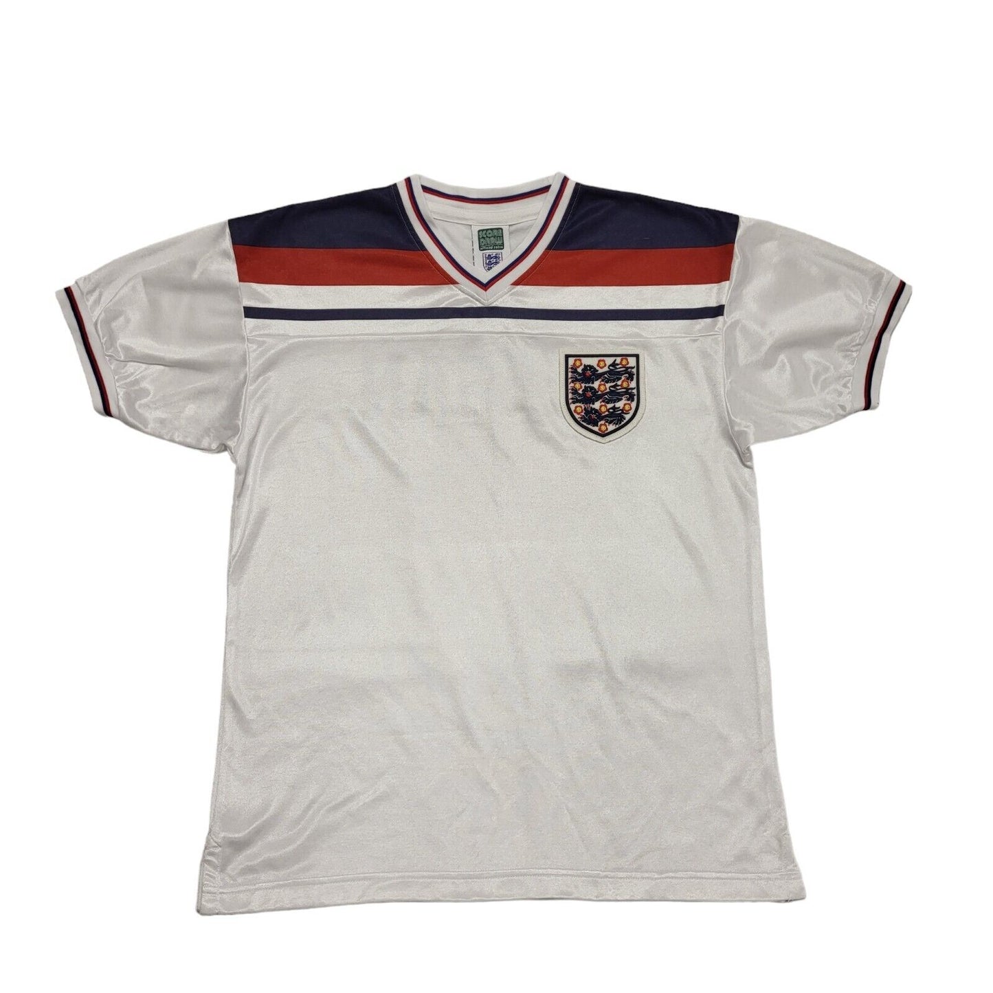 Score Draw 90s England White Keegan Football Shirt Uk Men's Size Medium
