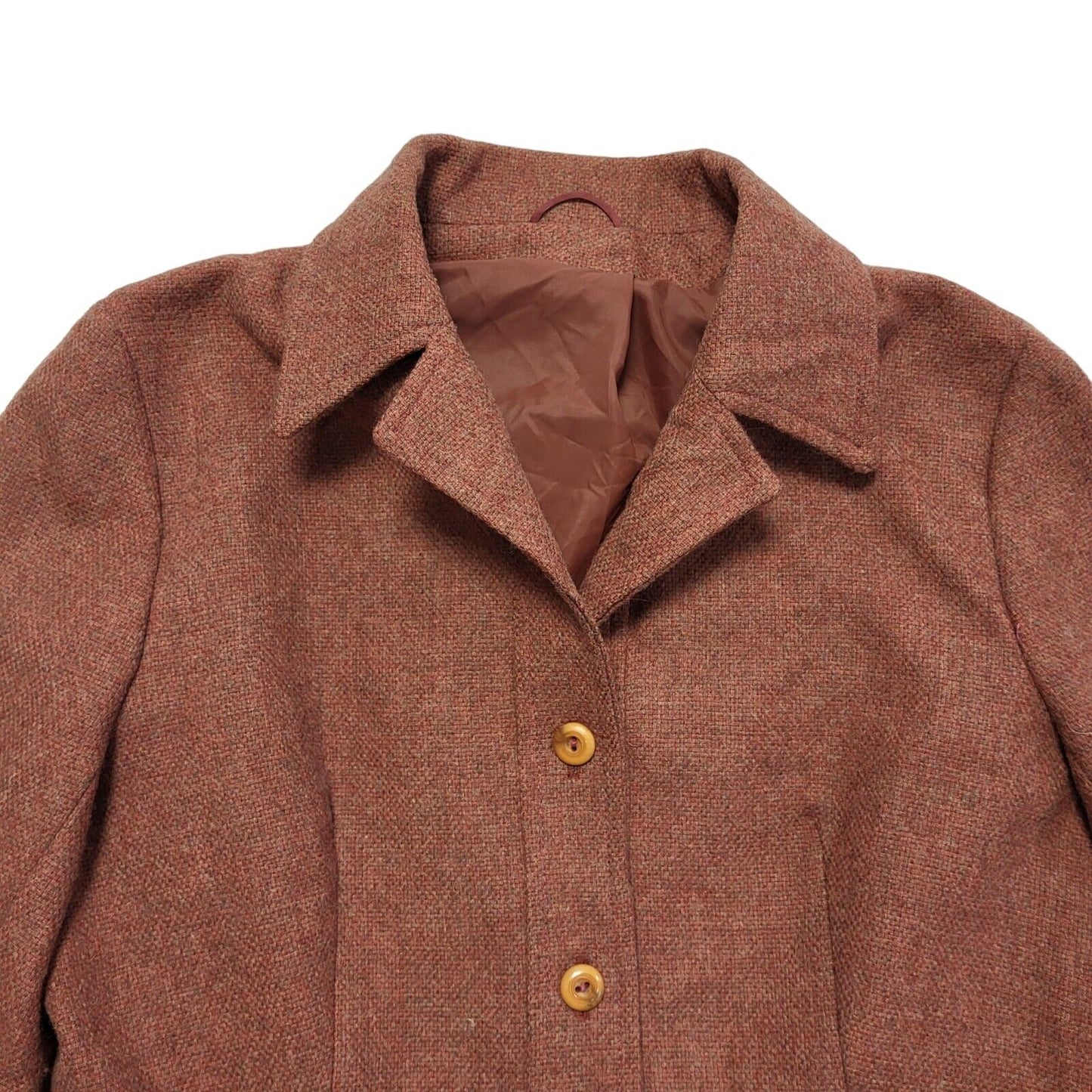 Murray Brothers Vintage 80s Pink Button Wool Jacket Uk Women's Size 12