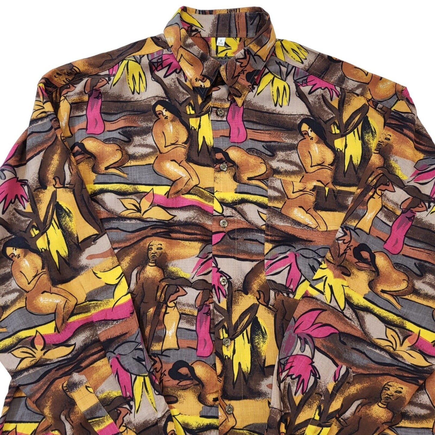 Haupt 90s Vintage Retro Abstract Long Sleeve Shirt Mens Size M