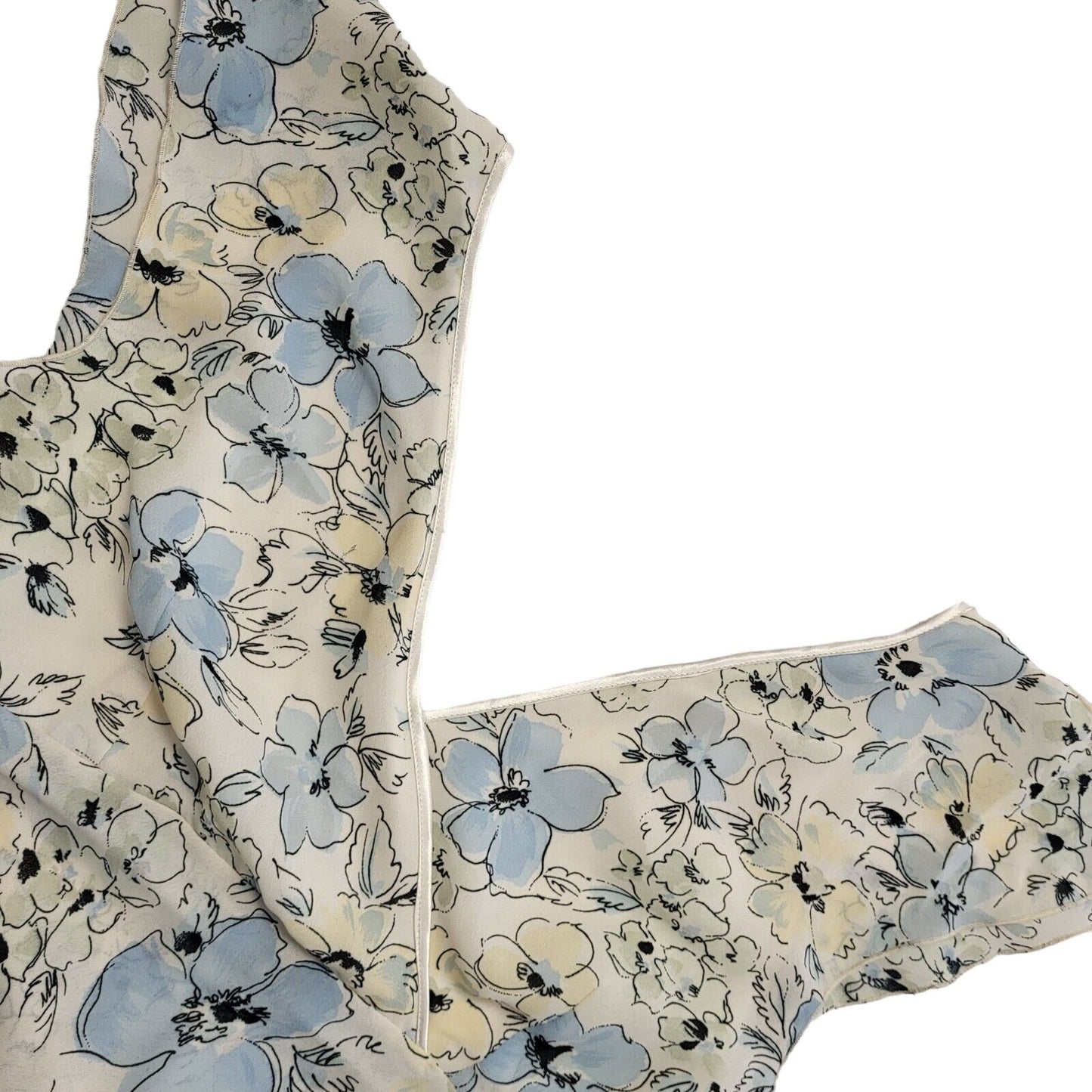 Bay Y2K floral top with a tie back detail White Blouse Top Women's Uk 16