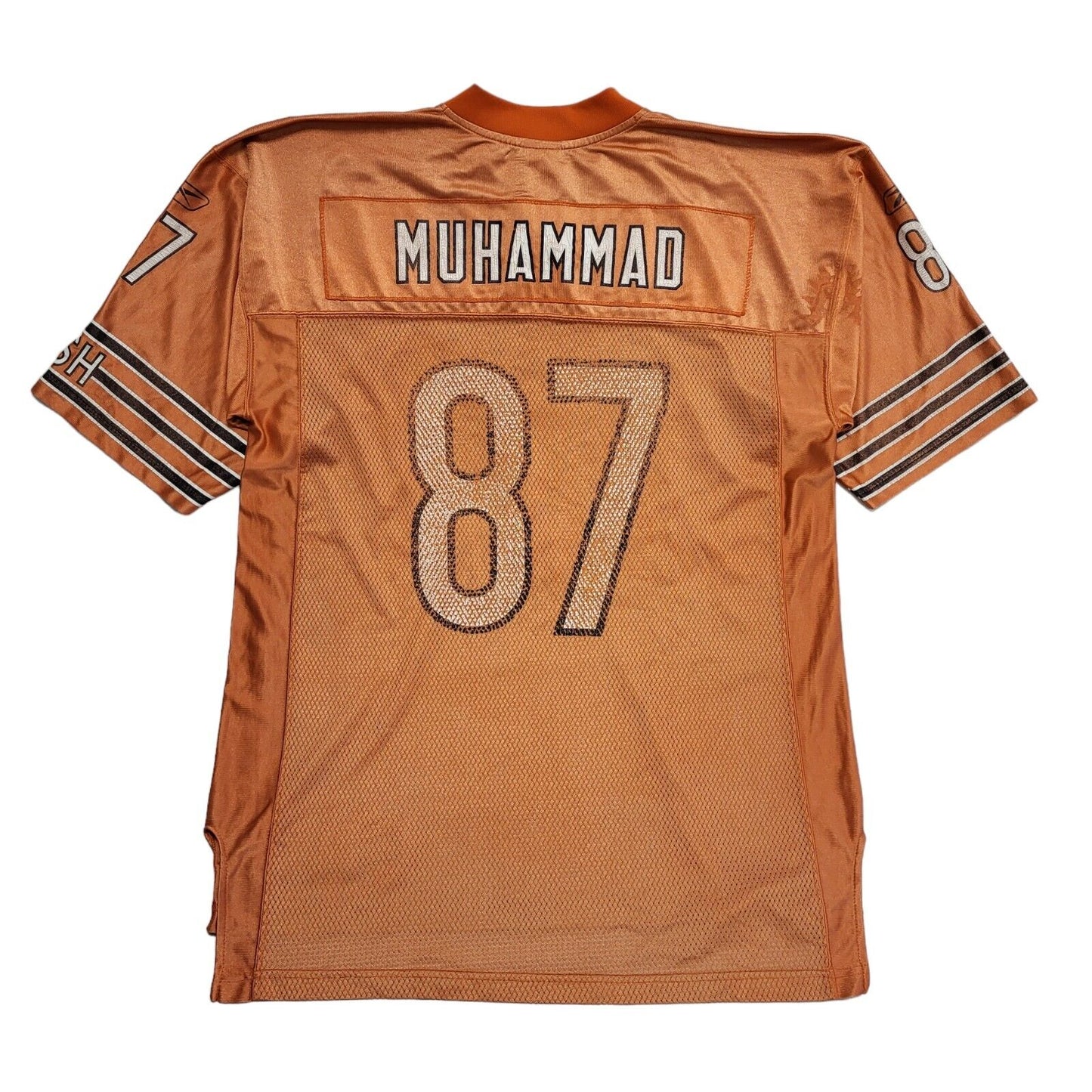 Reebok Orange No.87 Muhammad NFL American Football Jersey UK Men's Size L