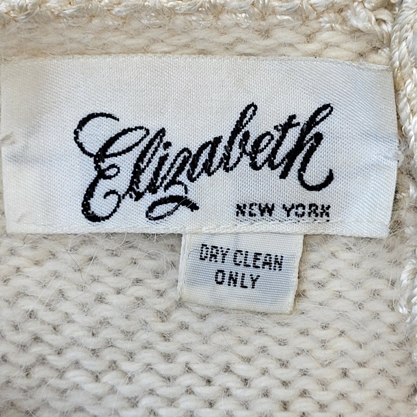 Elizabeth 80s Vintage Beige Wool Jumper Women's Size M Eu 38