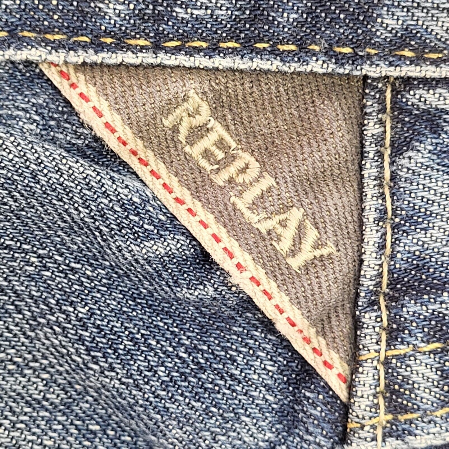 Replay 90s Vintage Blue Straight Denim Jeans Men's Size S W30 L32