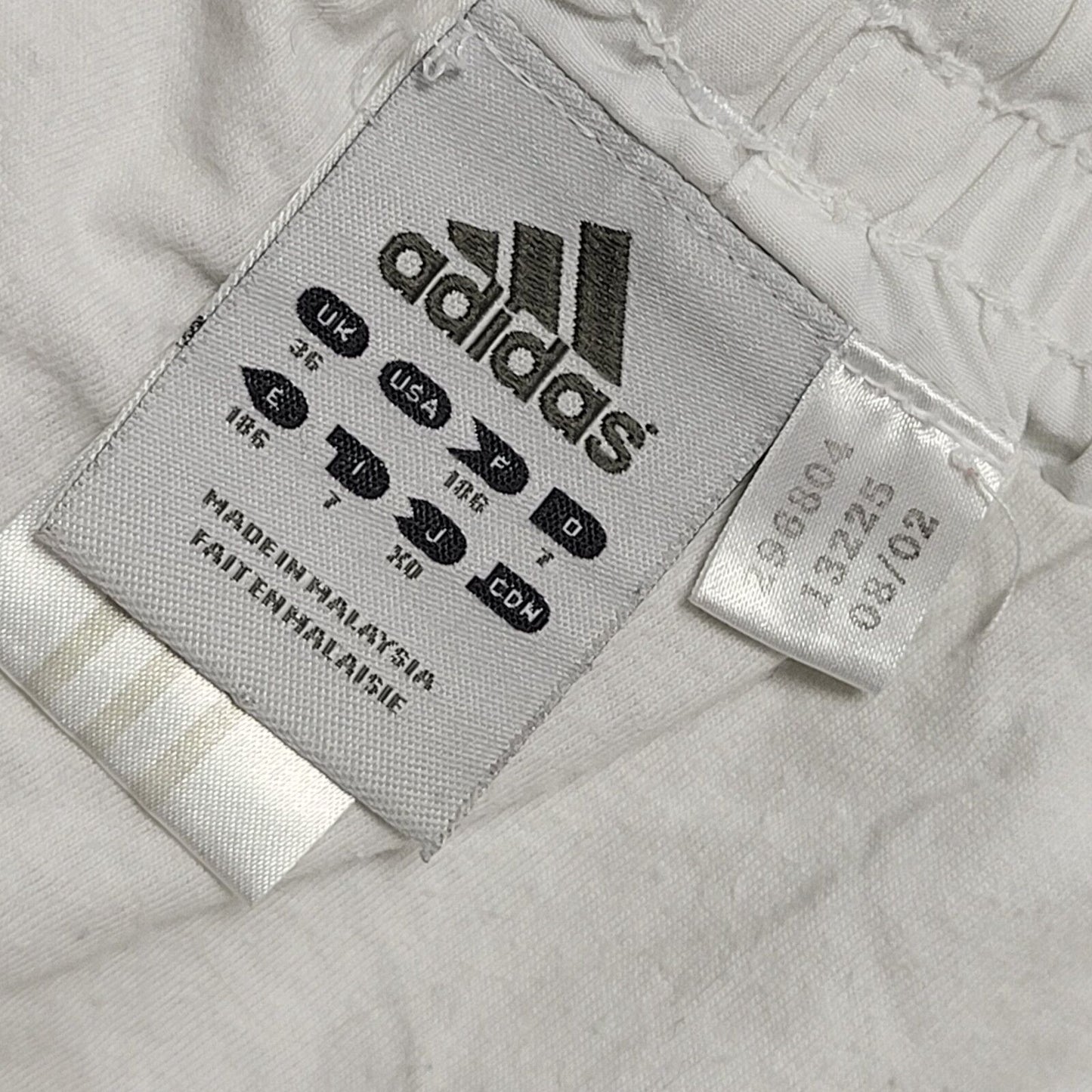 Adidas White Y2k Drawstring Sports Shorts Uk Men's XL Waist 36"