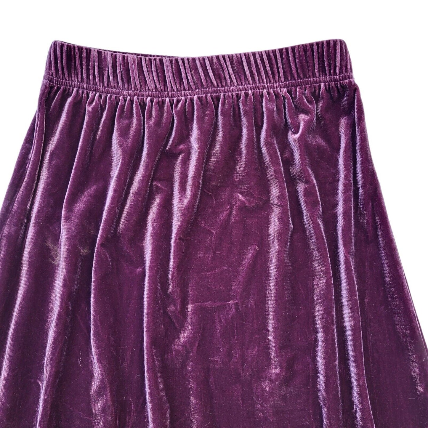 TR Bentley 90's Vintage Purple Velour Long Skirt Women's S W26