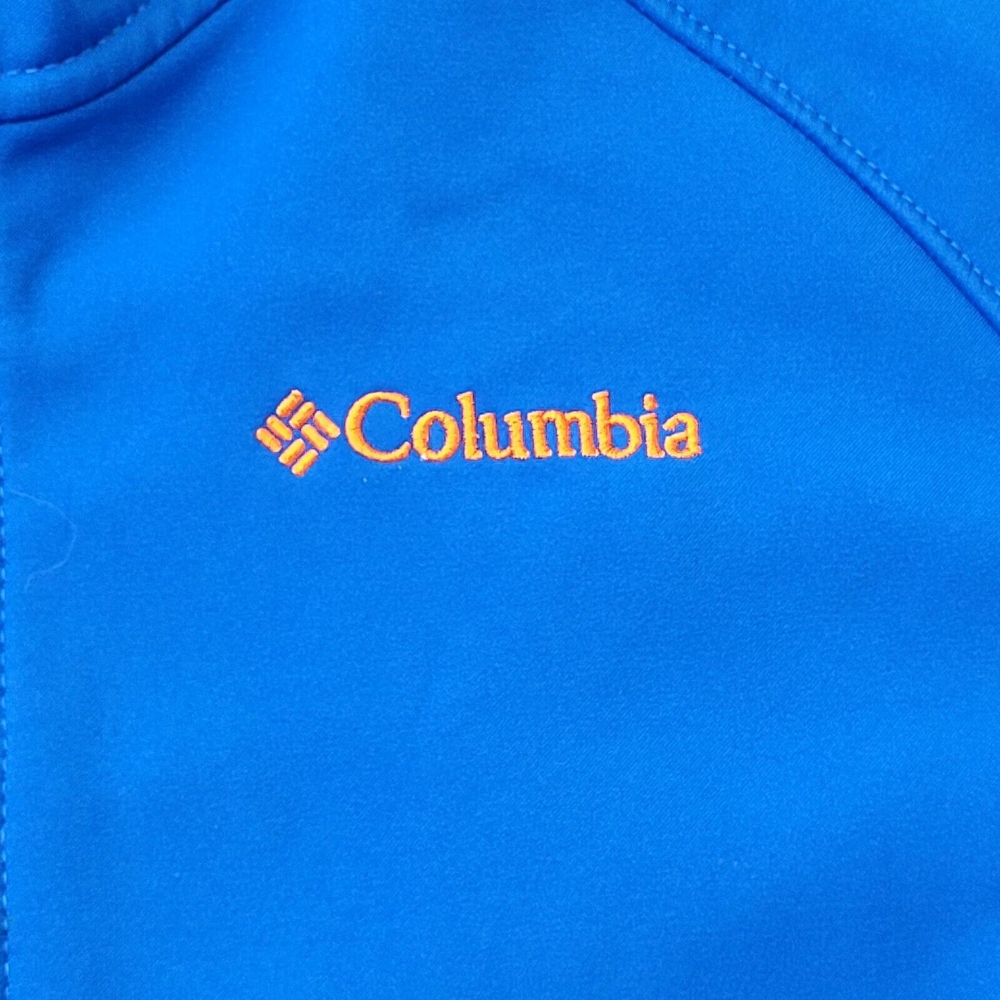 Columbia Blue & Orange Fleece Lined Hooded Jacket Women's Size Large