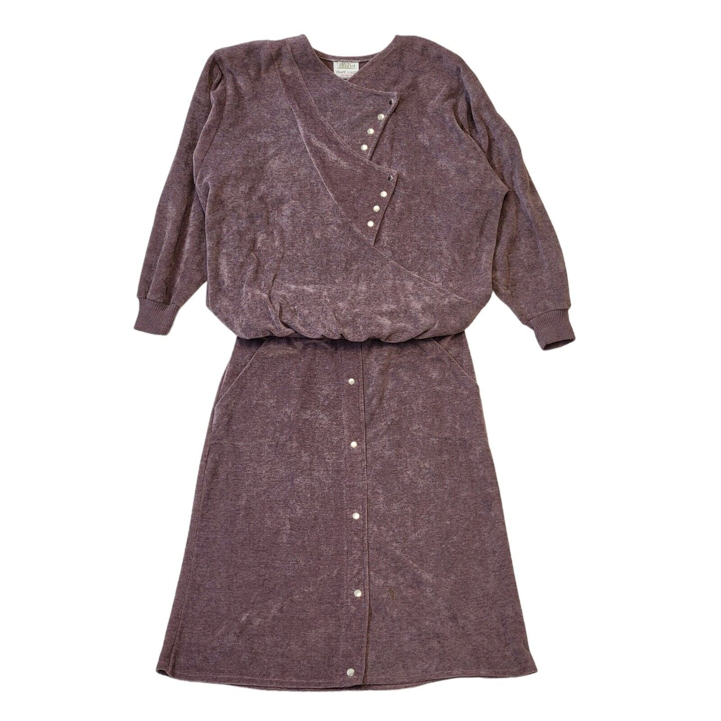 Gold Dust 80s Vintage Purple 2 Piece Skirt Suit Women's Size M W28