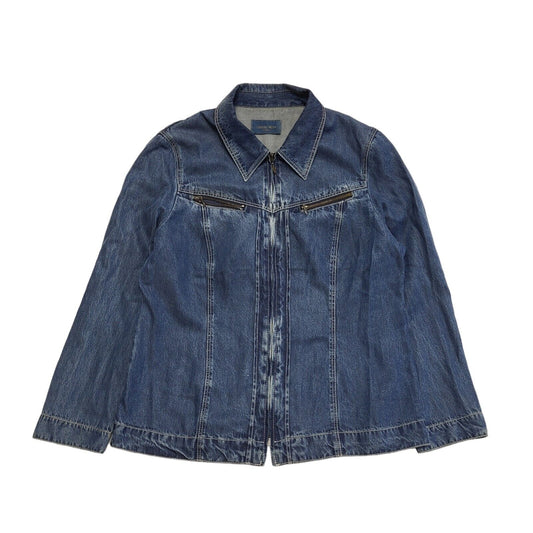 Leisure Wear Vintage 90's Blue Full Zip Denim Jacket Womens UK Size 14