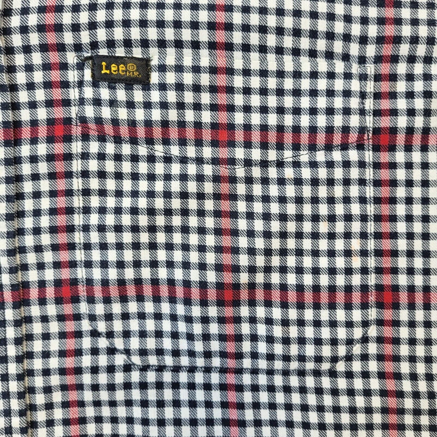 90s Vintage Lee Black White Check Cotton Shirt Men's Size Medium