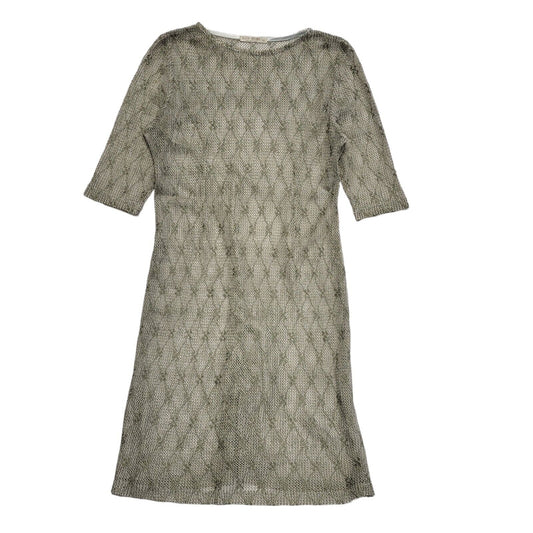 Elisa Rivero 90s Vintage Green Mid Length Mesh Dress Women's Size 18