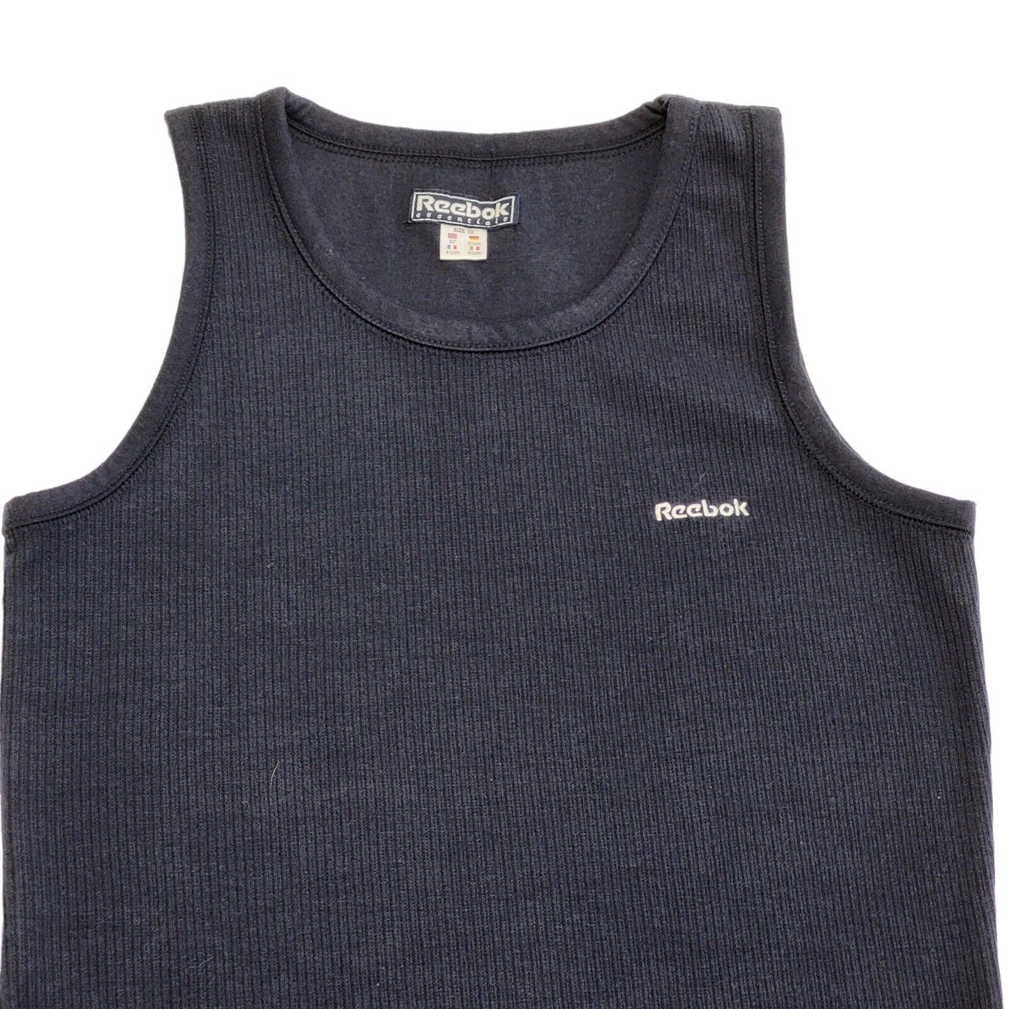 Reebok Navy Blue Knitted Sleeveless Dress Y2K Women's Size 10 EU 38