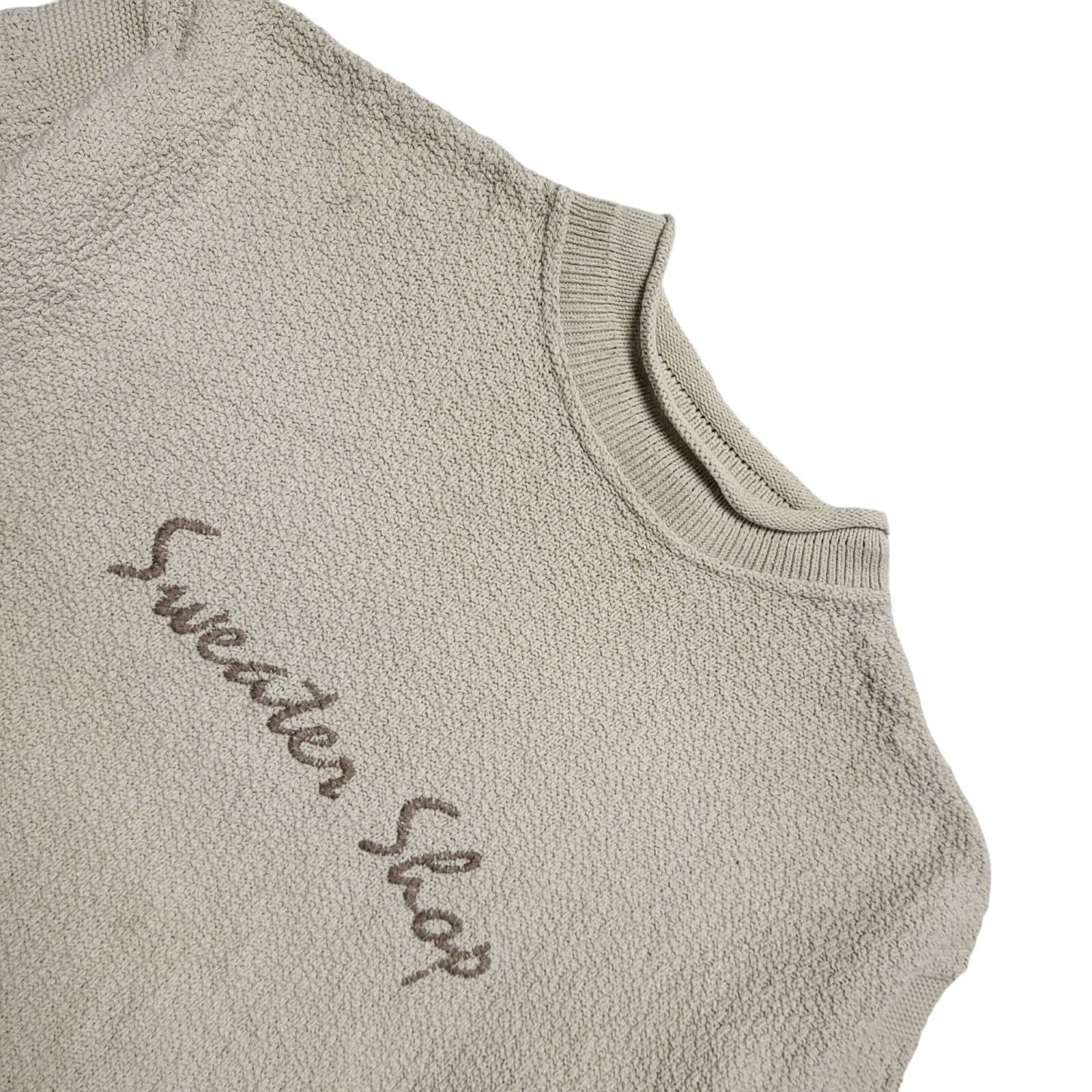 The Sweatershop Vintage 90's Beige Round Neck Jumper Mens UK L/XL