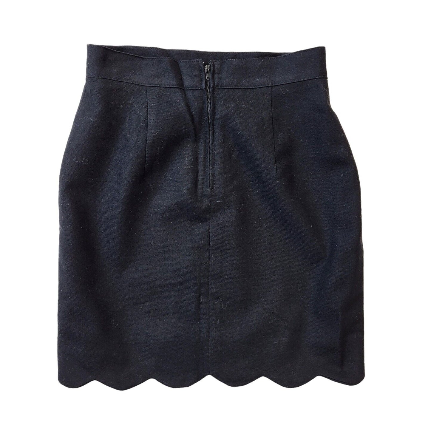 80's Vintage Black High Waisted Mini Skirt Women's Size 12 EU 36 W 28