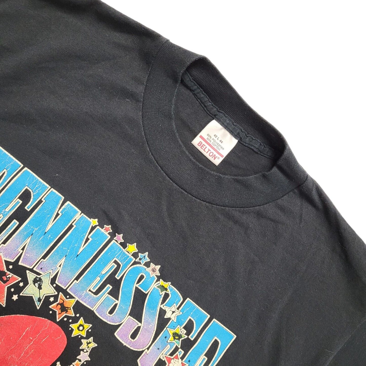 Tennessee Belton Black Vintage 90s Short Sleeve T-Shirt Uk Men's Large