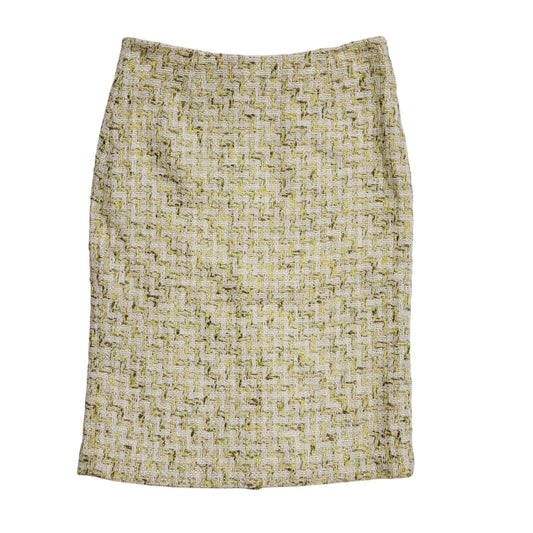 Hobbs Vintage 90's Cream Pencil Zip Skirt Uk Women's Size 8 W26 Bnwt