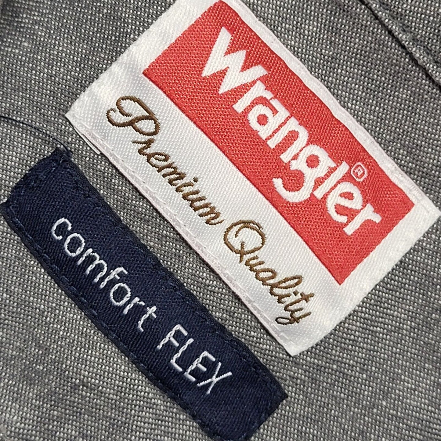Wrangler 80's Vintage Grey Denim Long Sleeve Shirt Mens UK Size L