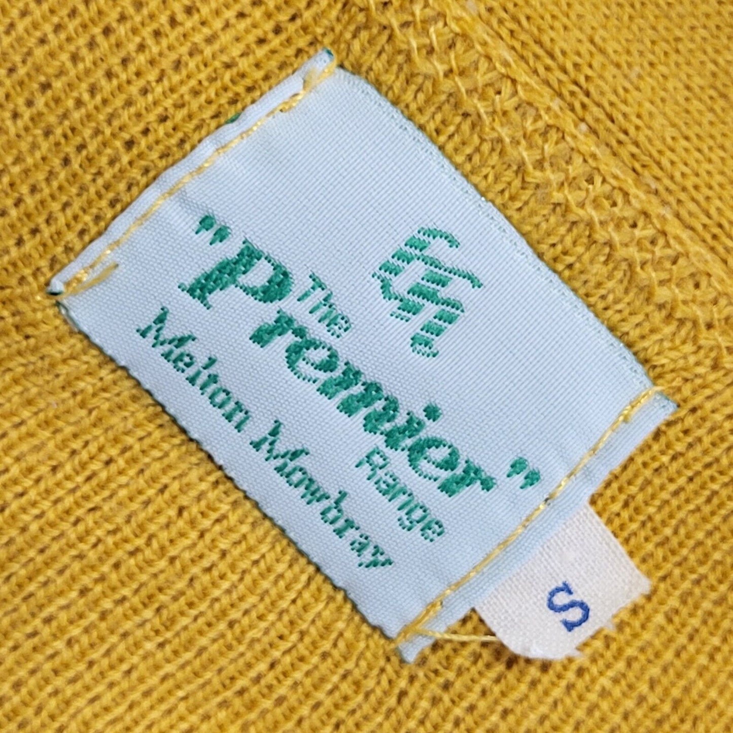 The premier Range Vintage 80s Orange Knitted Leicestershire Women's Waistcoat S