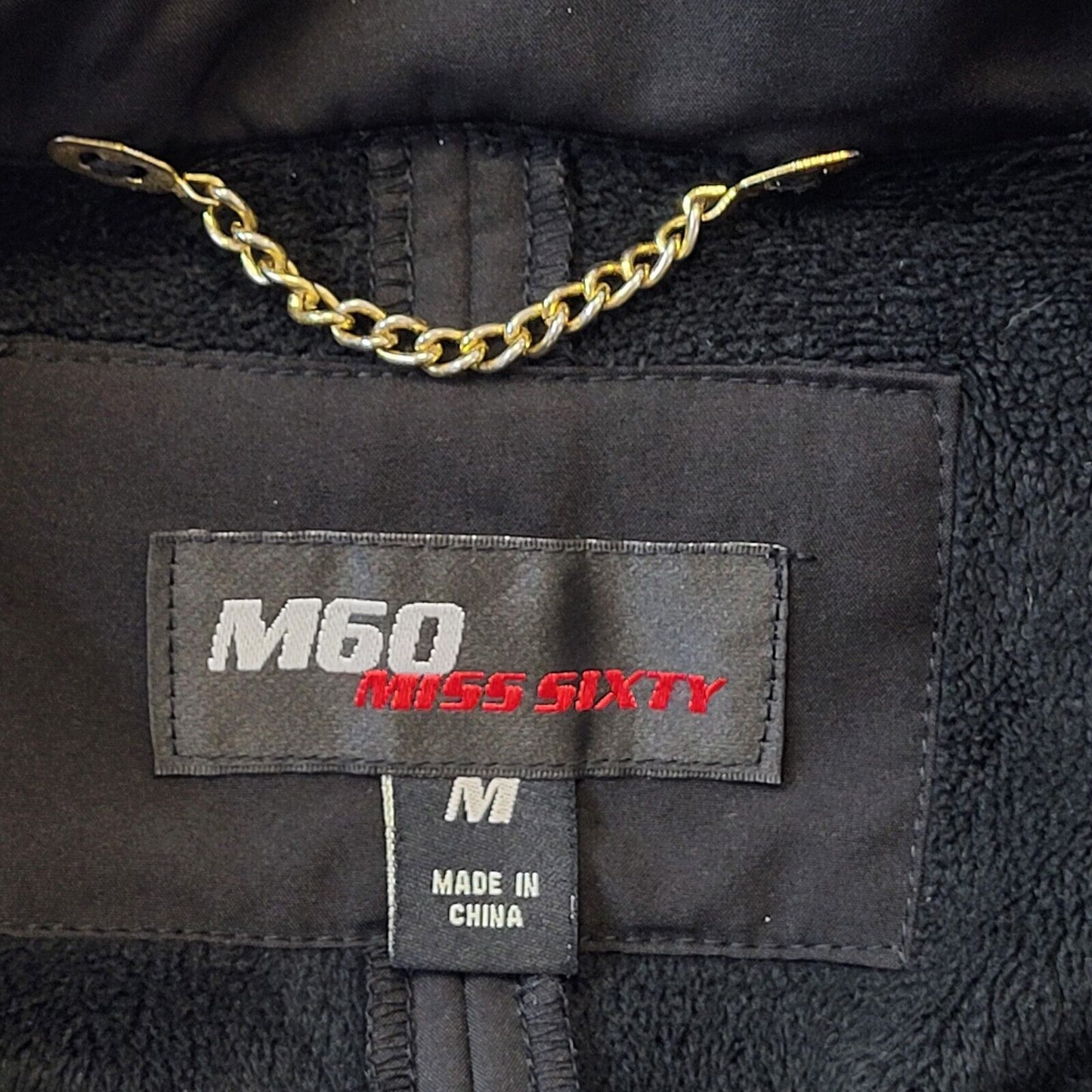 Miss Sixty Y2K Vintage Black Belted Zipped Coat Women's Size M Eu 38