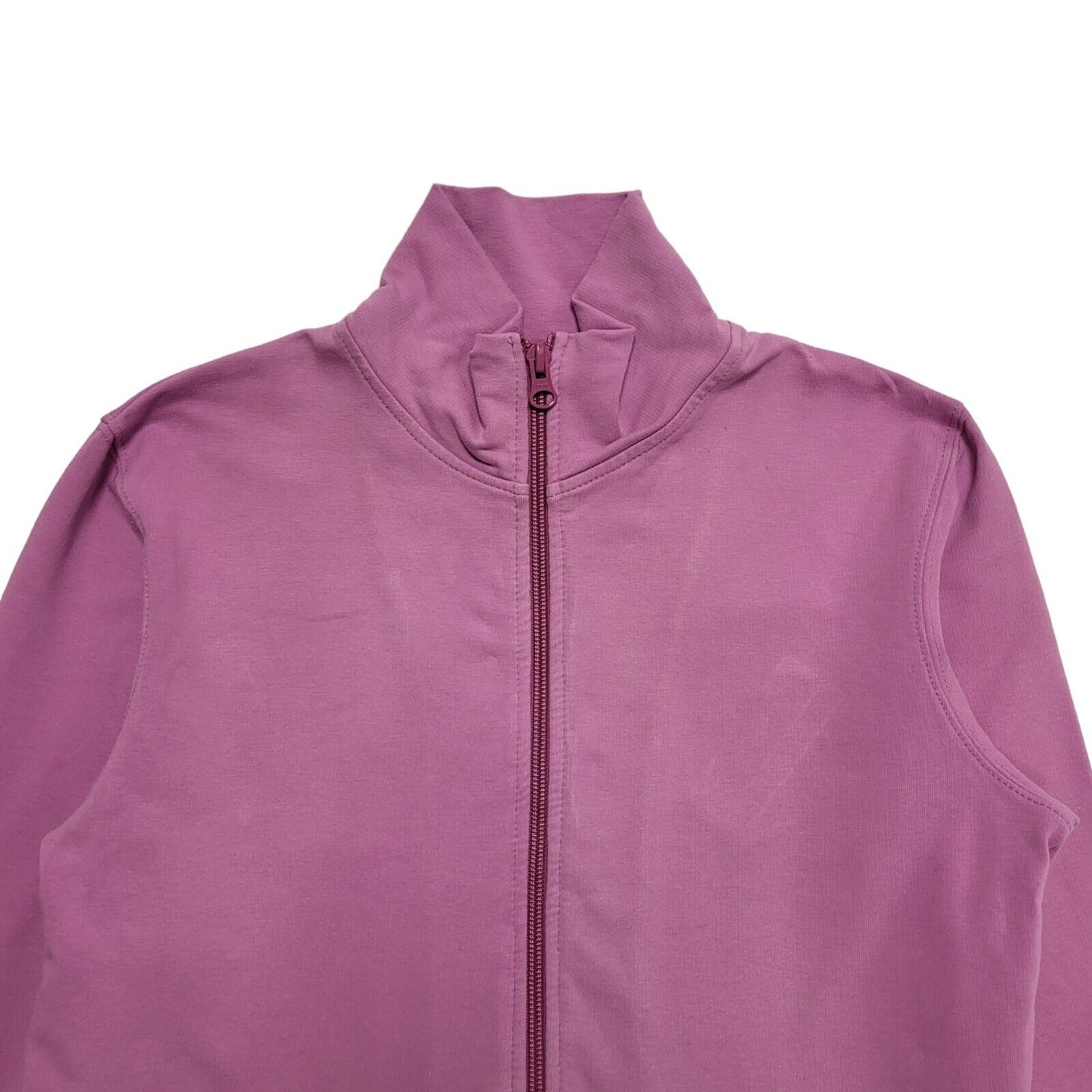 Elle Sport Y2K Purple High Neck Zip Up Sweatshirt Womens UK Size Medium