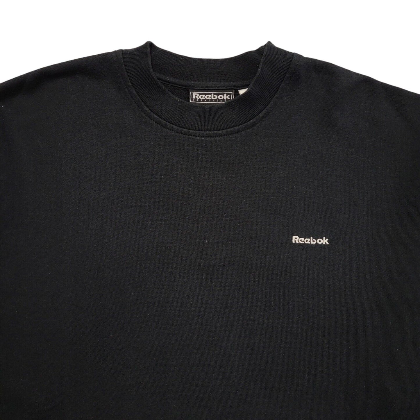 Reebok Essentials Spell Out  Vintage Y2K Black Sweatshirt Women's Size UK 14