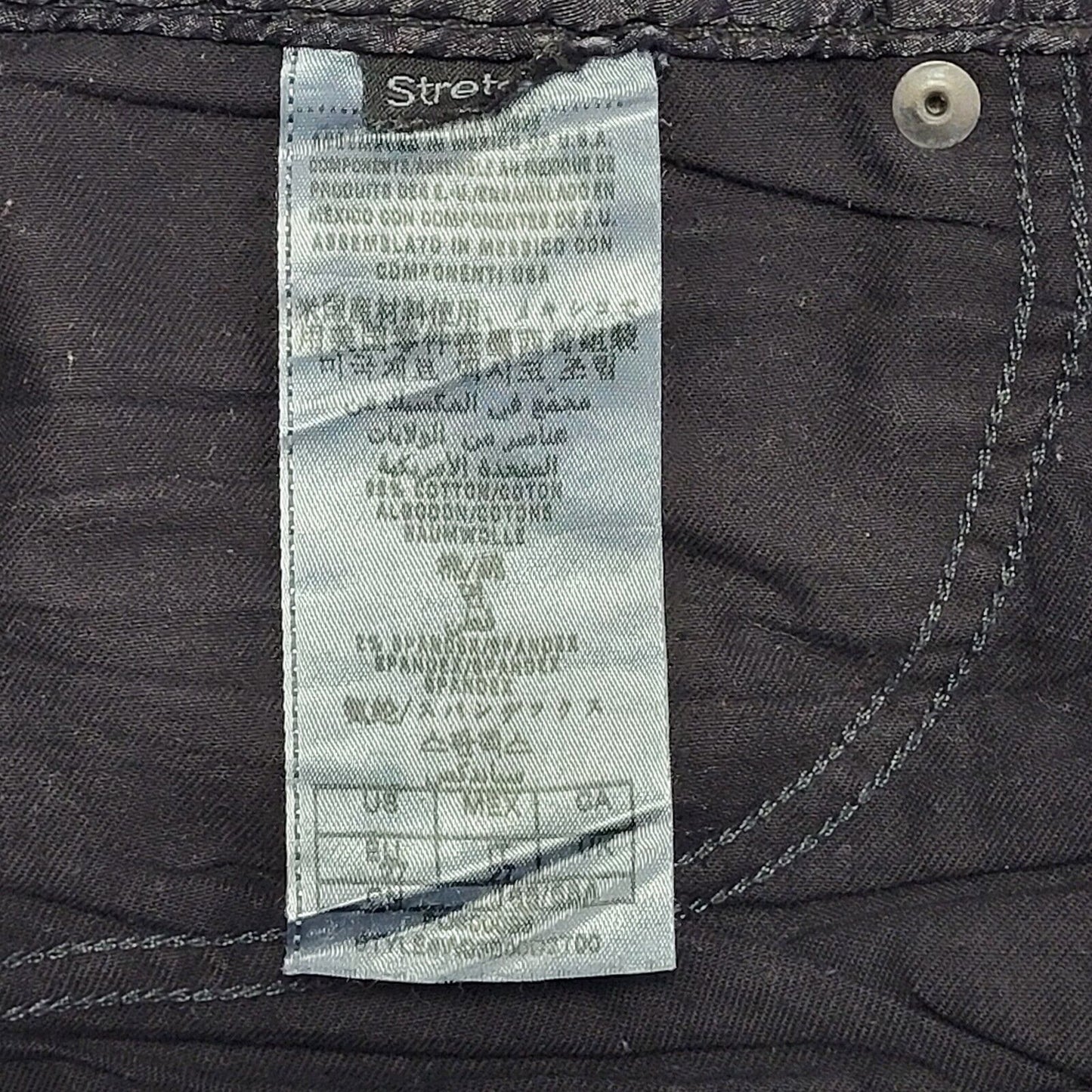 Guess Black Denim Mini Skirt Uk Women's Size 12 W30