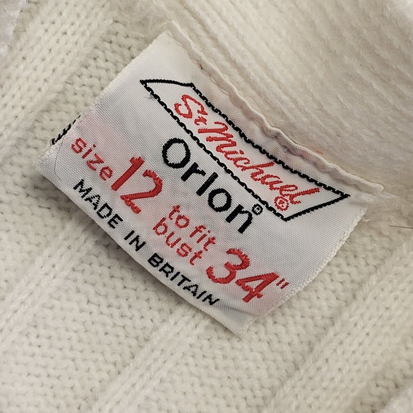 St Michael Vintage White Button Cardigan Uk Women's Size 12
