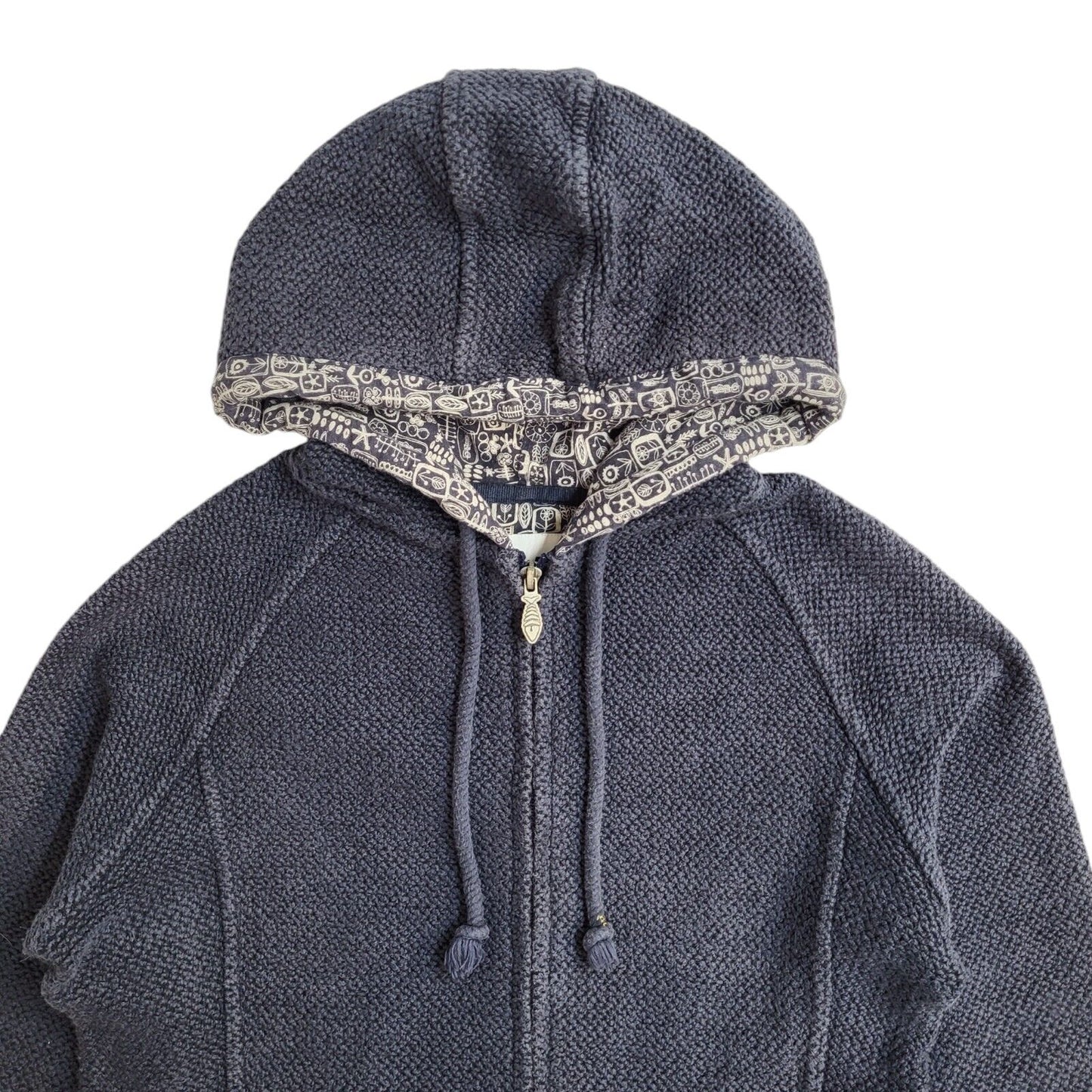 Weird Fish Vintage Y2K Blue Hooded Jacket UK Women's Size 12