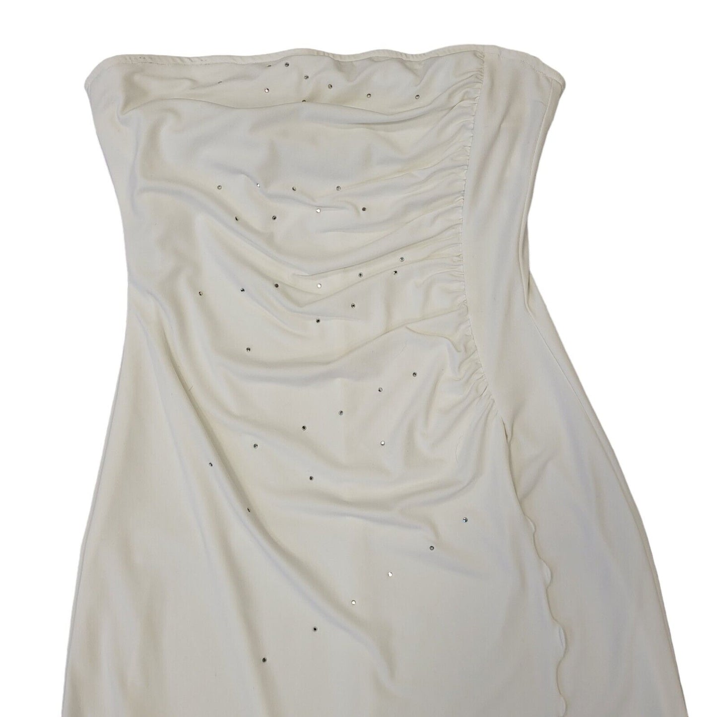 Rebecca Vintage 90s White Sleeveless Dress Uk Women's Size 8-10