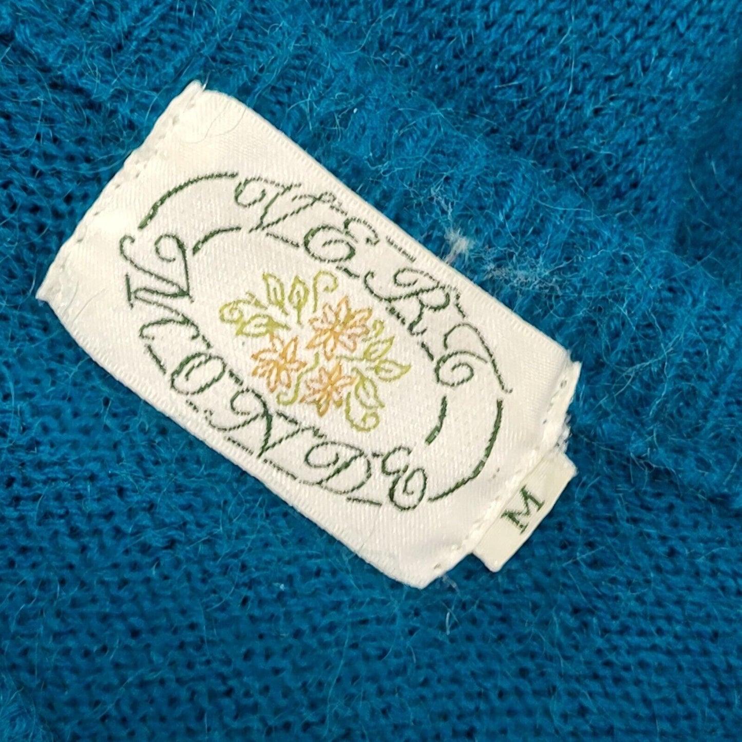 Vintage 80s Blue Button Thin Knit Cardigan Uk Women's Size Medium