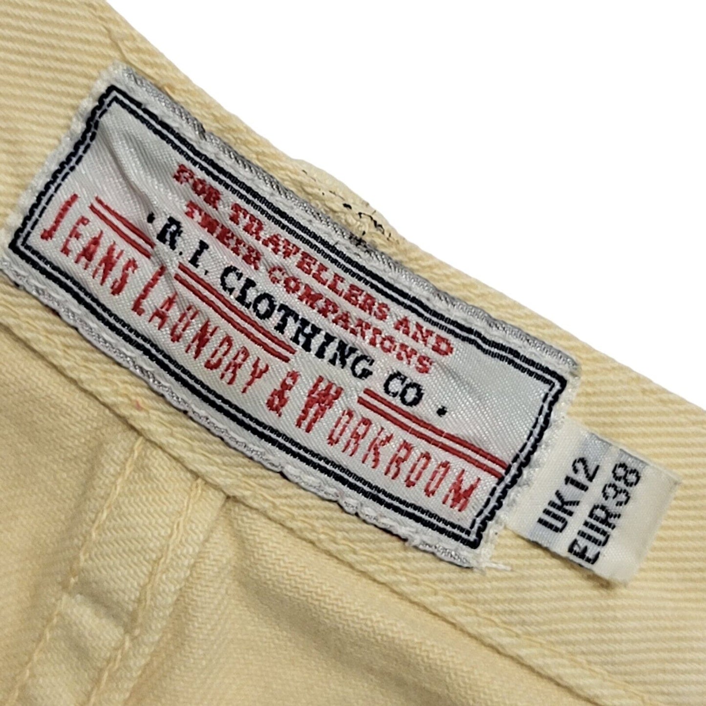 R.I Clothing Vintage 90's Yellow Tapered Jeans UK Women's 12 W30 L29