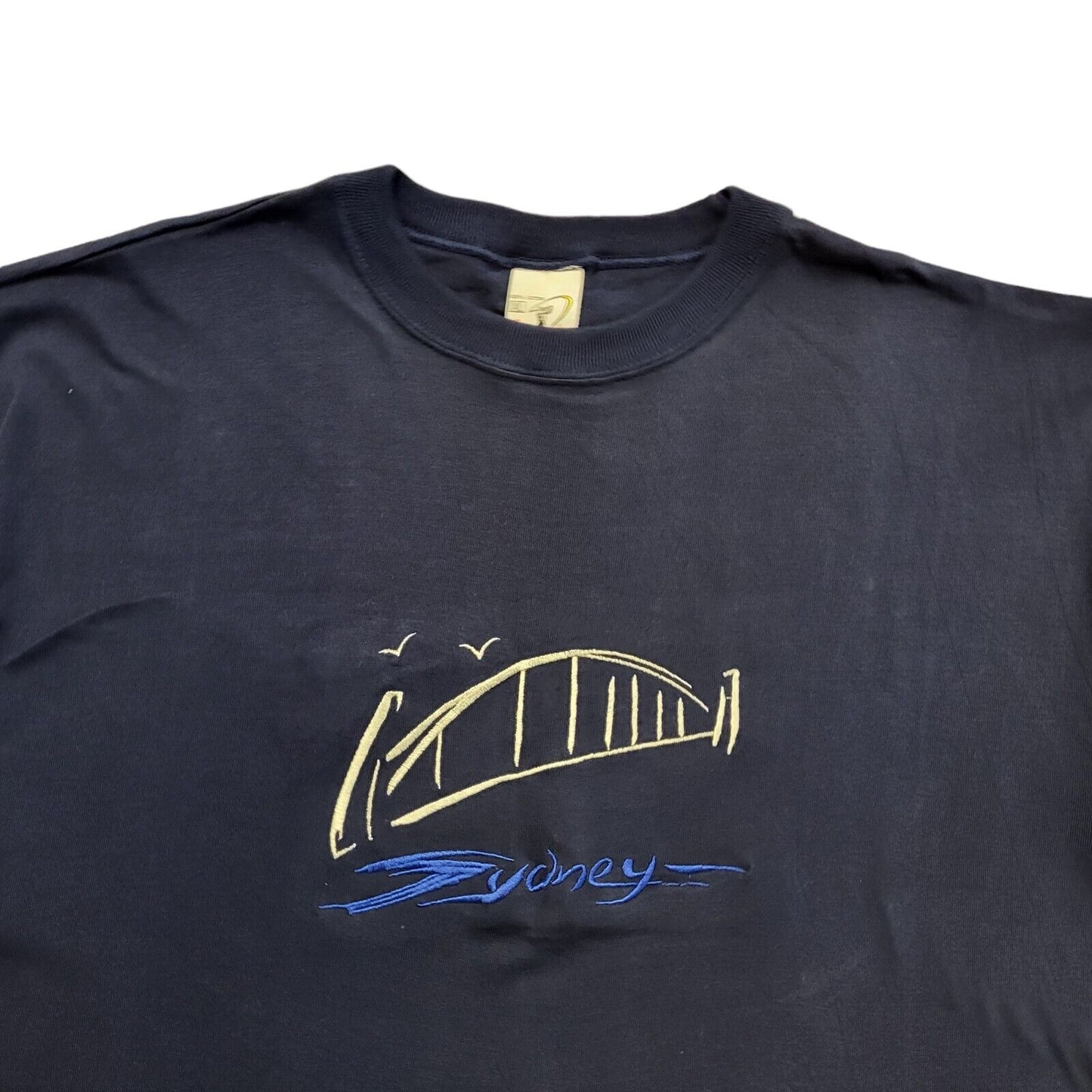 Sydney Tourist Campaign Navy Blue Vintage 90s Short Sleeve T-Shirt Uk Men's XL