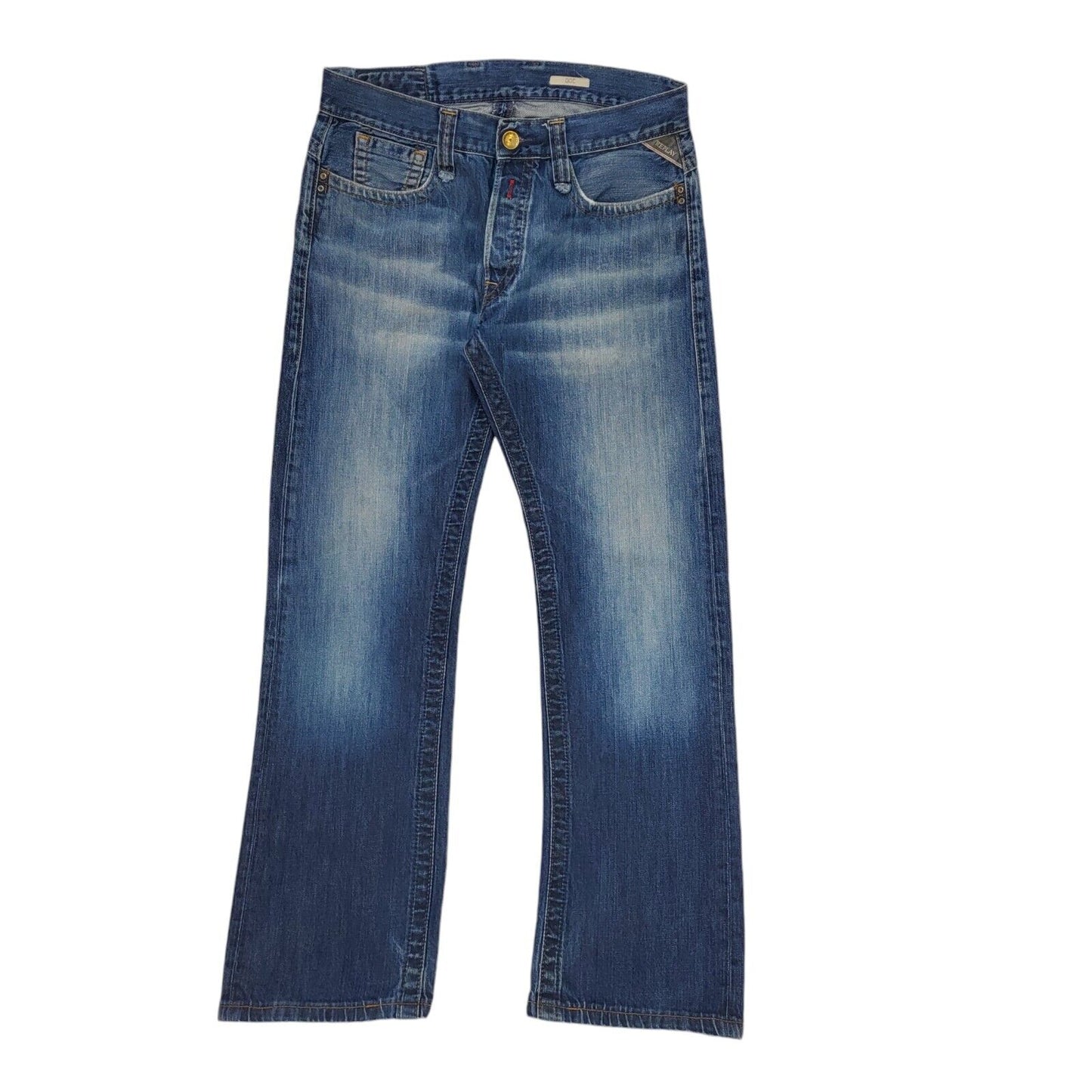 Replay 90s Vintage Blue Straight Denim Jeans Men's Size S W30 L32