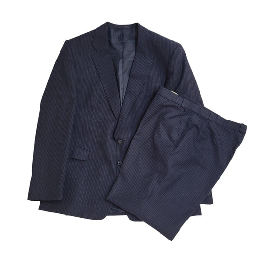 Greenwoods 90s Navy Blue Blazer Suit Jacket Uk Men's Size XL 44" W40 L31